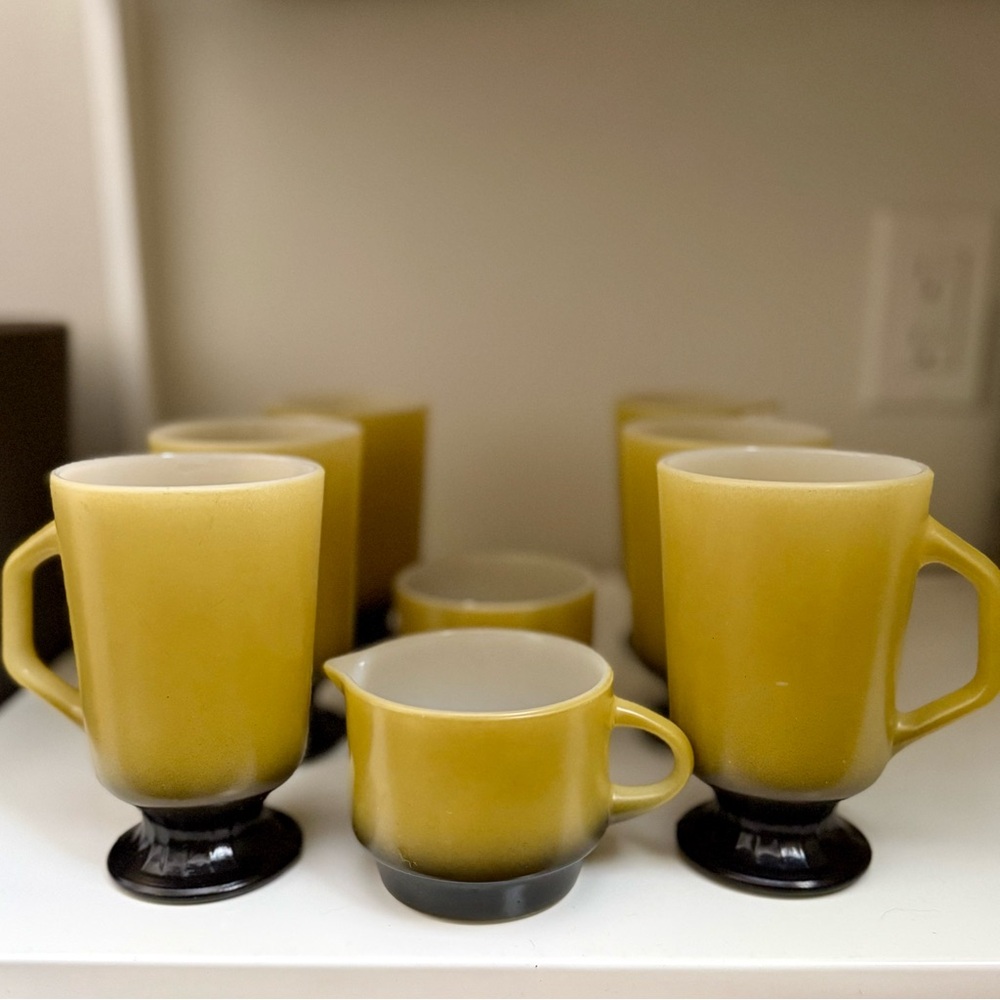 Rare - Fire-King Anchor Hocking Coffee Set